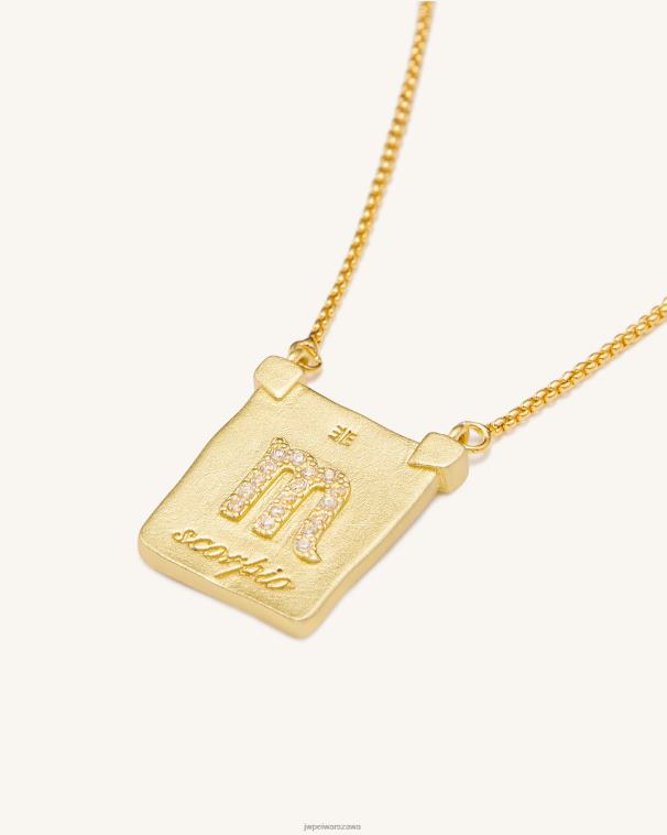 Pozłacane 18-karatowym złotem Naszyjnik ze znakiem zodiaku T06LV402 JW PEI naszyjnik