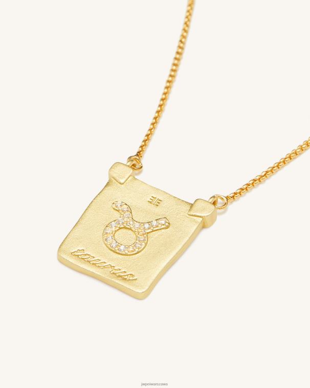 Pozłacane 18-karatowym złotem Naszyjnik ze znakiem zodiaku T06LV402 JW PEI naszyjnik