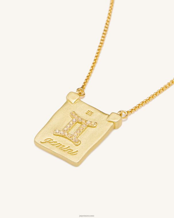 Pozłacane 18-karatowym złotem Naszyjnik ze znakiem zodiaku T06LV402 JW PEI naszyjnik