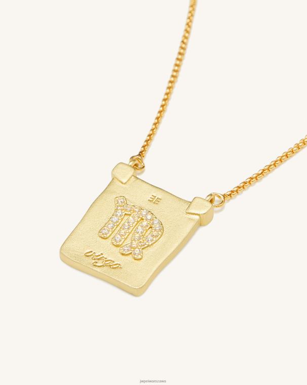 Pozłacane 18-karatowym złotem Naszyjnik ze znakiem zodiaku T06LV402 JW PEI naszyjnik