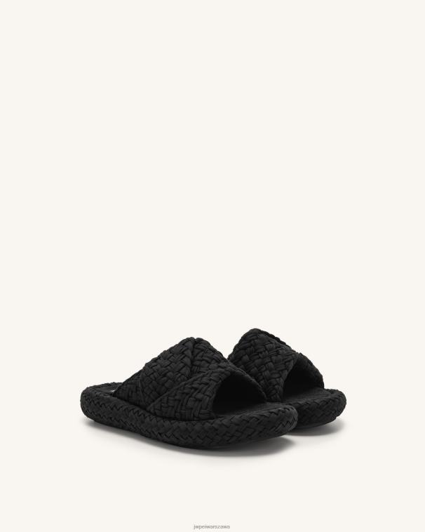 czarny plecione sandały na platformie lilah T06LV341 JW PEI sandał