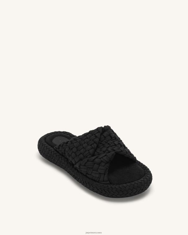 czarny plecione sandały na platformie lilah T06LV341 JW PEI sandał