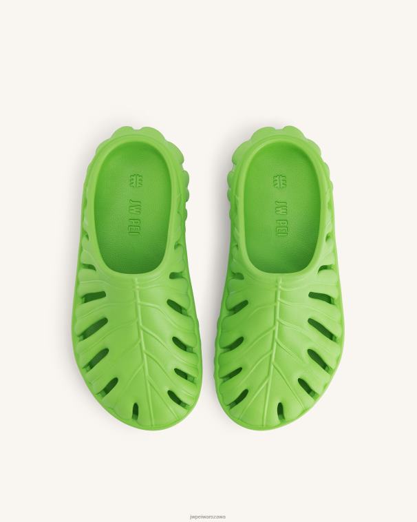 neonowa zieleń Chodaki platformowe Tara Leaf T06LV312 JW PEI sandał