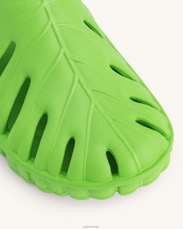 neonowa zieleń Chodaki platformowe Tara Leaf T06LV312 JW PEI sandał