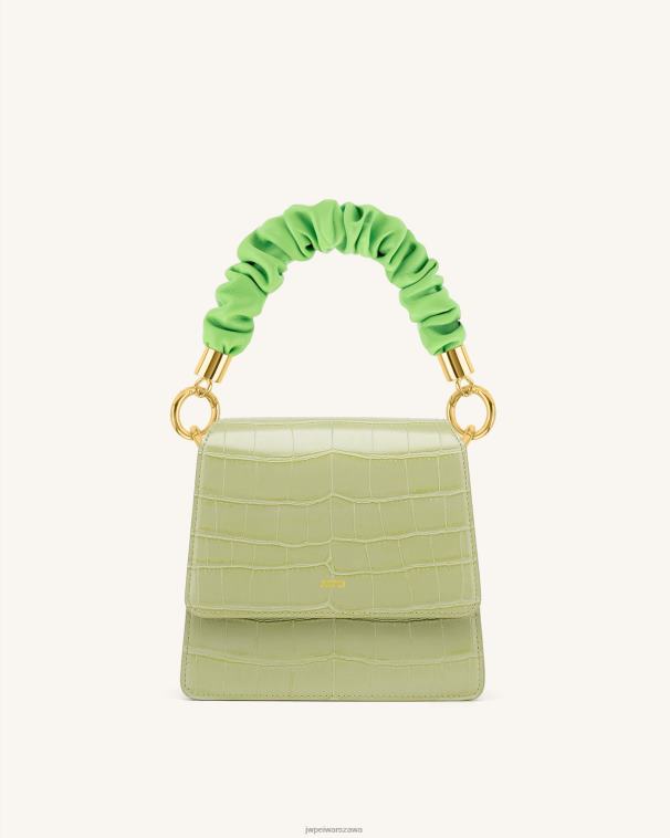 limonkowy pasek typu scrunchie T06LV276 JW PEI pasek