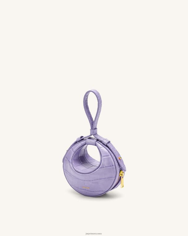 fioletowy krokodyl super mini torebka z rantanem T06LV180 JW PEI uchwyt torby