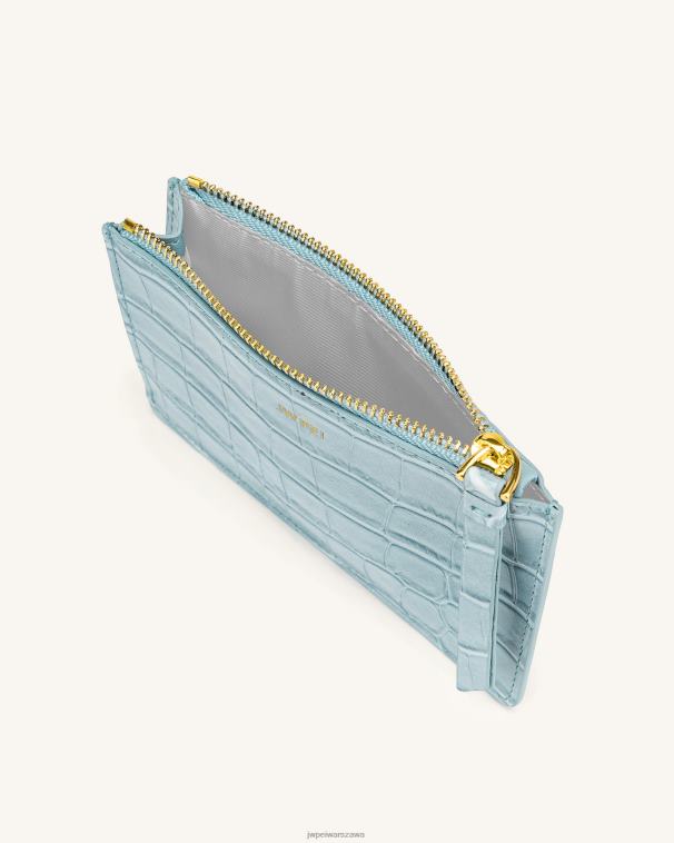lodowy krokodyl etui na karty quinn zapinane na zamek T06LV290 JW PEI posiadacz karty