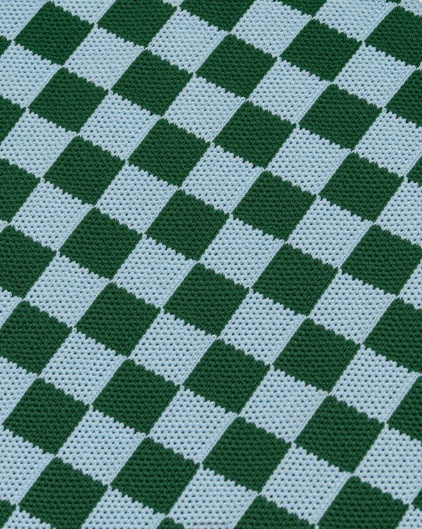 ciemnozielone i lodowe dzianinowa torba typu shopper shea checkerboard T06LV243 JW PEI torba na ramię