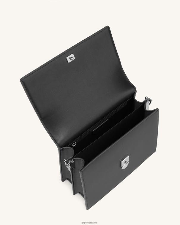 czarny mini klapa na skos T06LV25 JW PEI torba na ramię