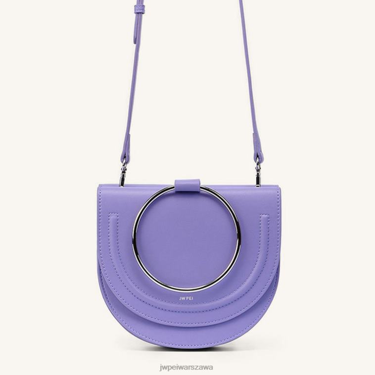 fioletowy crossbody z podwójnym księżycem T06LV13 JW PEI torba na ramię