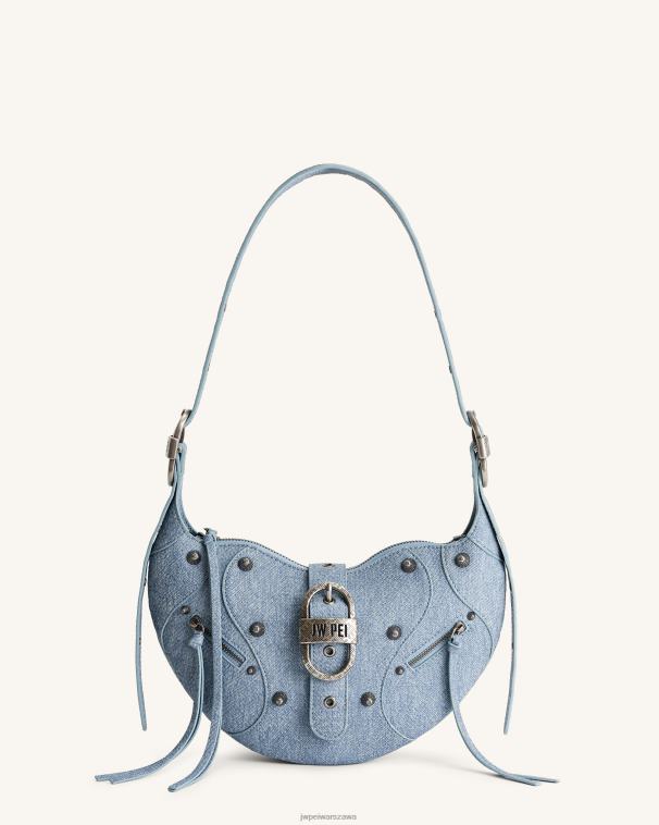 niebieski torebka crossbody z wytłoczonym denimem tessa T06LV53 JW PEI torba na ramię