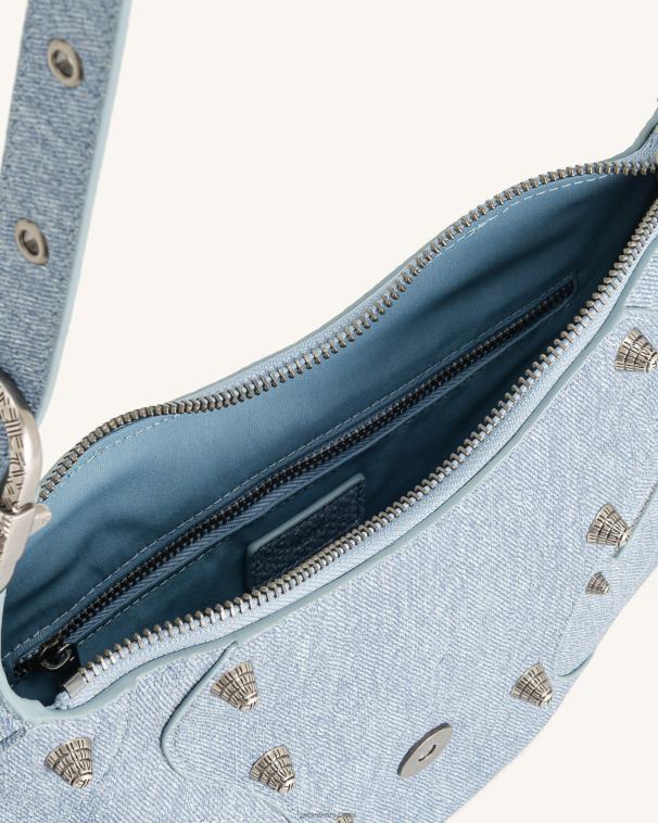 niebieski torebka crossbody z wytłoczonym denimem tessa T06LV53 JW PEI torba na ramię