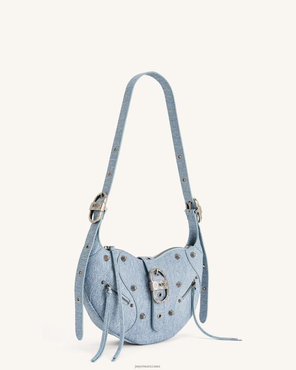 niebieski torebka crossbody z wytłoczonym denimem tessa T06LV53 JW PEI torba na ramię
