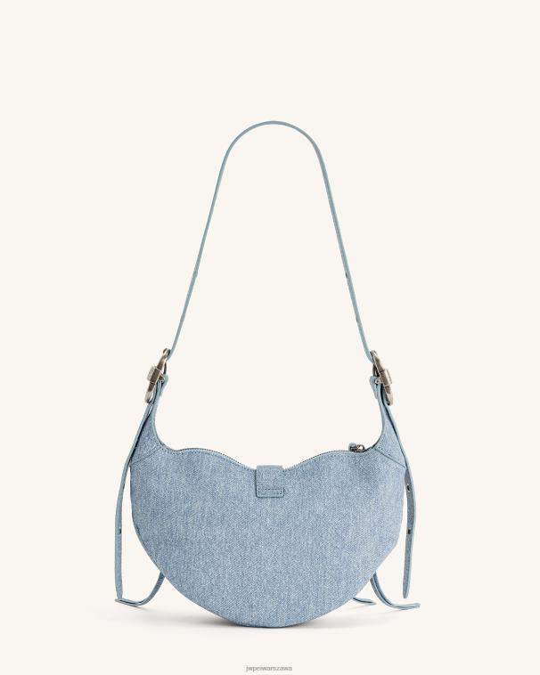 niebieski torebka crossbody z wytłoczonym denimem tessa T06LV53 JW PEI torba na ramię