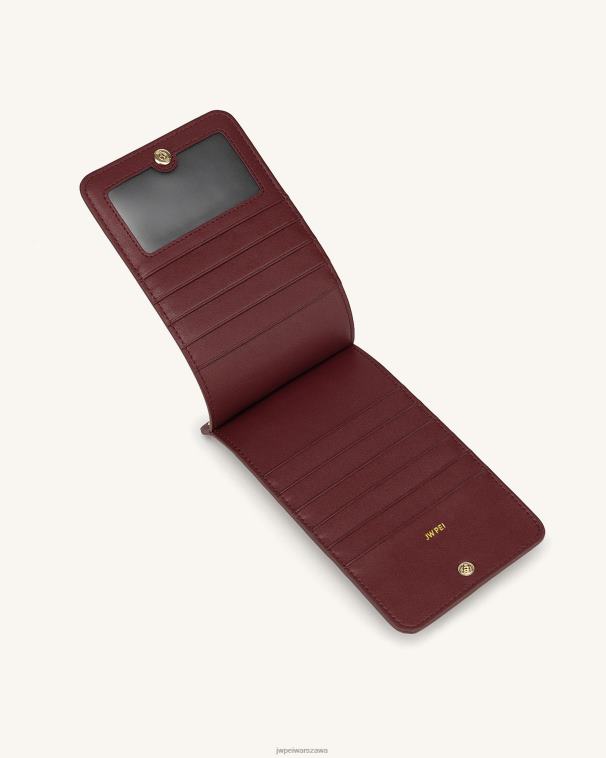bordowa ziarnista wegańska skóra etui na telefon quinn T06LV214 JW PEI torba na telefon
