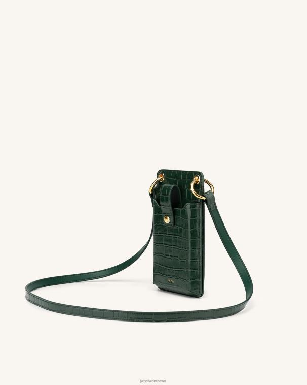 ciemnozielony krokodyl etui na telefon quinn T06LV188 JW PEI torba na telefon