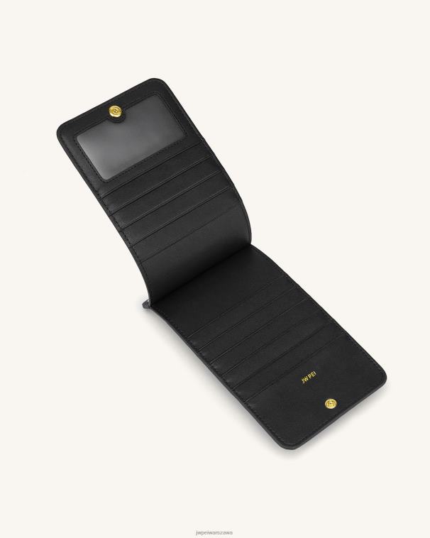 wegańska skóra ziarnista w kolorze czarnym etui na telefon quinn T06LV189 JW PEI torba na telefon
