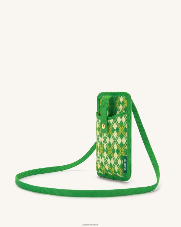 zielony żółty Dzianinowa torba na telefon Aylin T06LV236 JW PEI torba na telefon