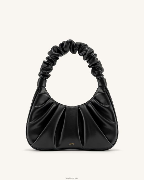czarny gabbi ruched torebka hobo T06LV55 JW PEI torba na ramię