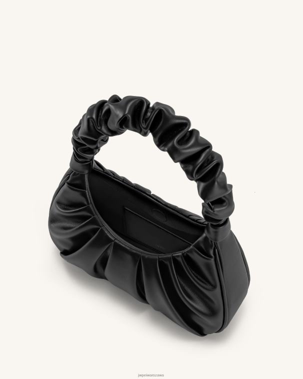 czarny gabbi ruched torebka hobo T06LV55 JW PEI torba na ramię