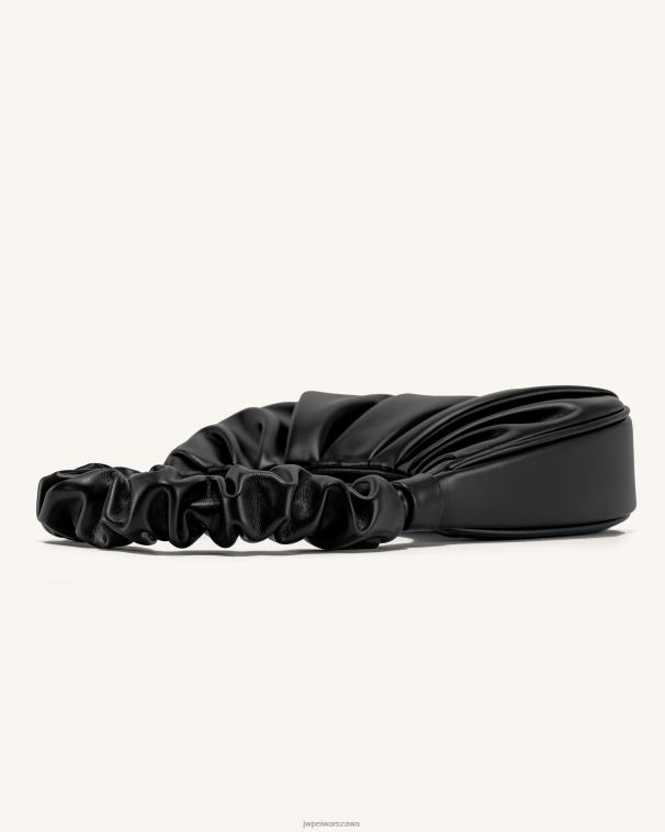 czarny gabbi ruched torebka hobo T06LV55 JW PEI torba na ramię