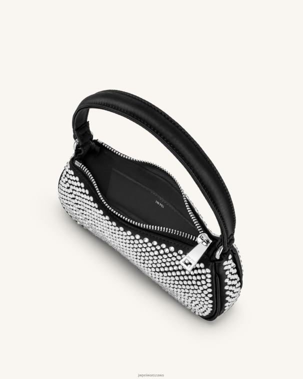 czarny mini torba na ramię ze sztucznego kryształu eva T06LV126 JW PEI torba na ramię