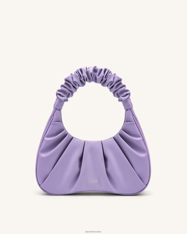 fioletowy gabbi ruched torebka hobo T06LV71 JW PEI torba na ramię