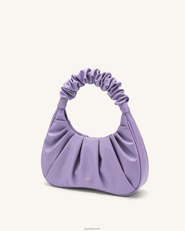 fioletowy gabbi ruched torebka hobo T06LV71 JW PEI torba na ramię