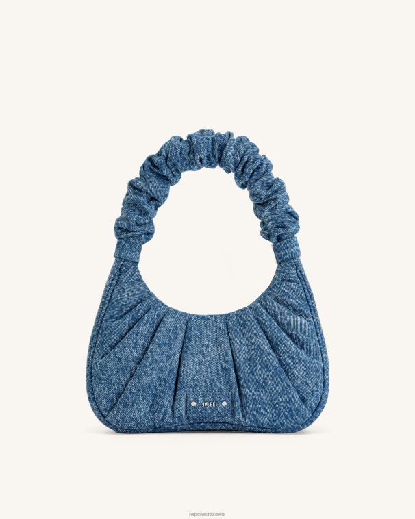 niebieski torebka gabbi denim z ruched hobo T06LV147 JW PEI torba na ramię