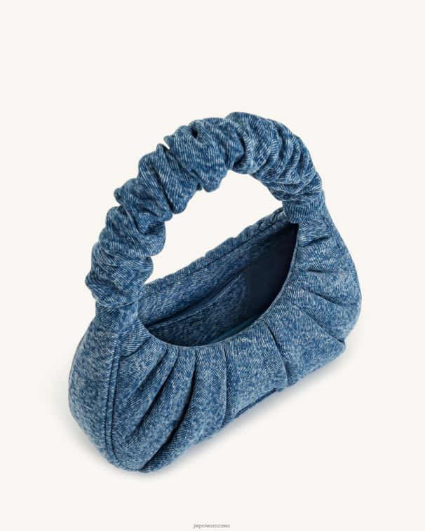 niebieski torebka gabbi denim z ruched hobo T06LV147 JW PEI torba na ramię