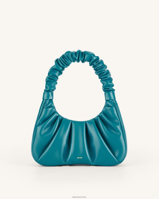 paw niebieski gabbi ruched torebka hobo T06LV82 JW PEI torba na ramię