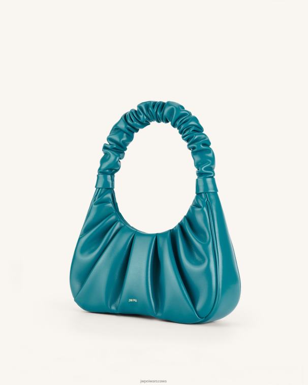 paw niebieski gabbi ruched torebka hobo T06LV82 JW PEI torba na ramię