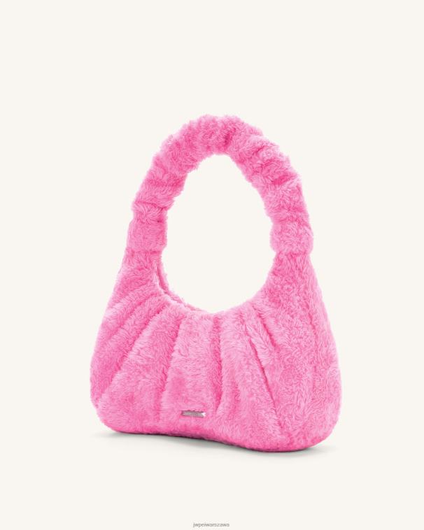 różowy gabbi frotte torebka hobo z ruched T06LV125 JW PEI torba na ramię