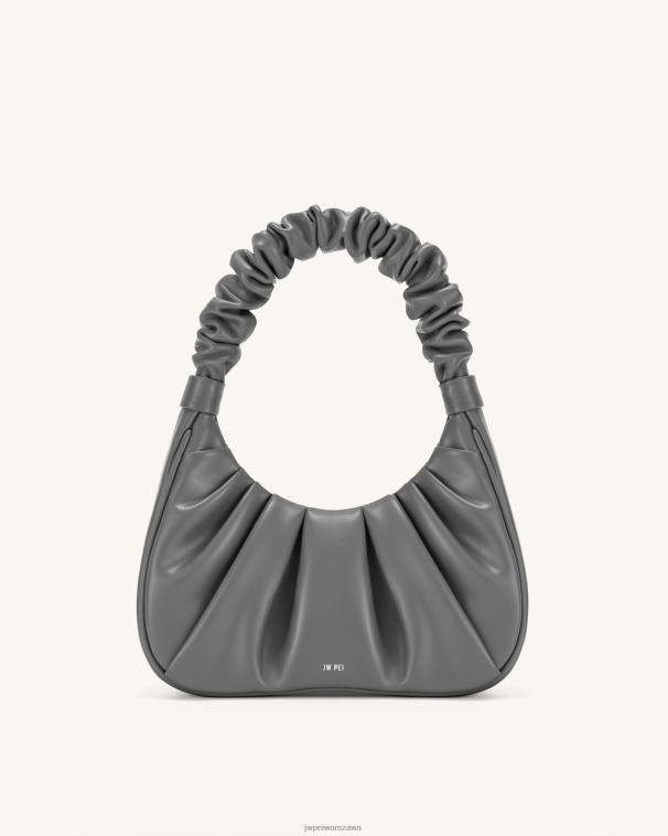 szary gabbi ruched torebka hobo T06LV124 JW PEI torba na ramię
